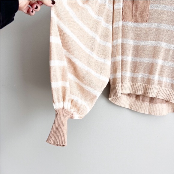 Free People Between The Lines Lightweight Pullover Boho Top Shirt Stripe - Picture 4 of 7